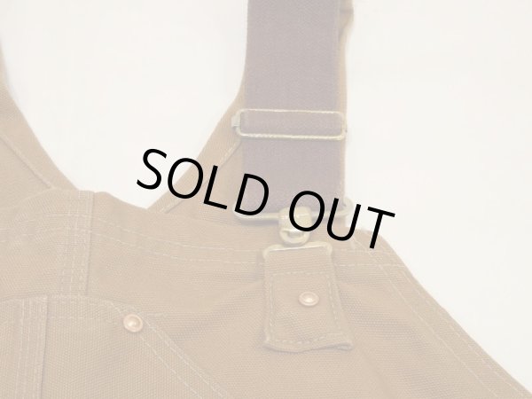 画像5: 70s Carhartt DOUBLE KNEE BROWN DUCK OVERALL 46×30 DEAD STOCK ONE WASH (5)