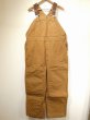 画像1: 70s Carhartt DOUBLE KNEE BROWN DUCK OVERALL 46×30 DEAD STOCK ONE WASH (1)