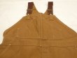 画像4: 70s Carhartt DOUBLE KNEE BROWN DUCK OVERALL 46×30 DEAD STOCK ONE WASH (4)