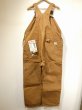 画像2: 70s Carhartt DOUBLE KNEE BROWN DUCK OVERALL 46×30 DEAD STOCK ONE WASH (2)