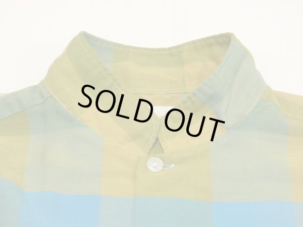 画像4: 60s 70s glen parker STAND COLLAR GRADATION BLOCK CHECK S/S SHIRT (4)