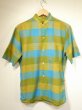 画像1: 60s 70s glen parker STAND COLLAR GRADATION BLOCK CHECK S/S SHIRT (1)