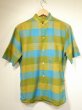 画像1: 60s 70s glen parker STAND COLLAR GRADATION BLOCK CHECK S/S SHIRT (1)