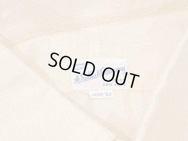 画像3: 60s 1962 A.Sulka & Company BESPOKE SILK DRESS SHIRT with CHIN STRAP (3)