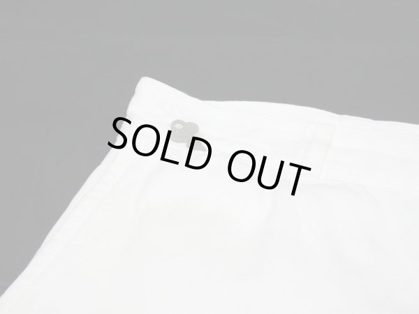 画像6: 40s WHITE DUCK BRAND WHITE COTTON WORK TROUSERS PANTS (6)