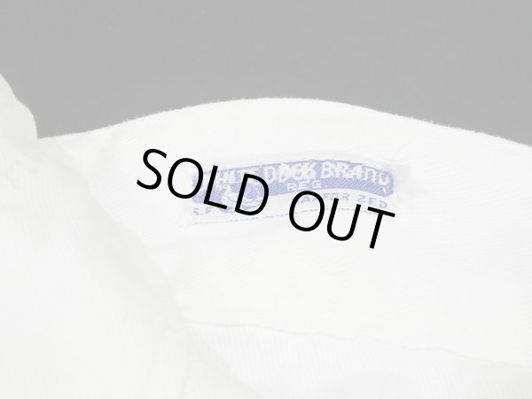 画像8: 40s WHITE DUCK BRAND WHITE COTTON WORK TROUSERS PANTS (8)