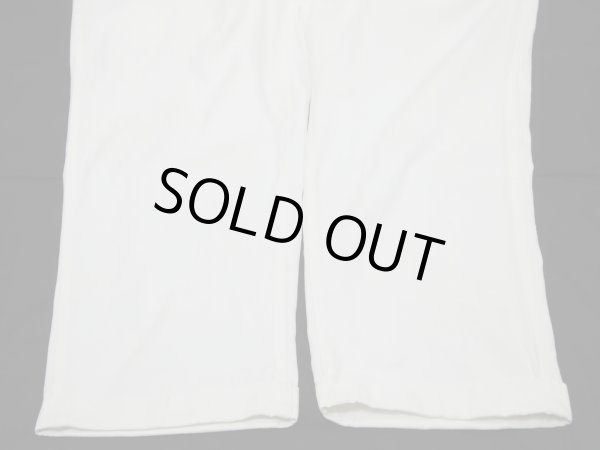 画像9: 40s WHITE DUCK BRAND WHITE COTTON WORK TROUSERS PANTS (9)