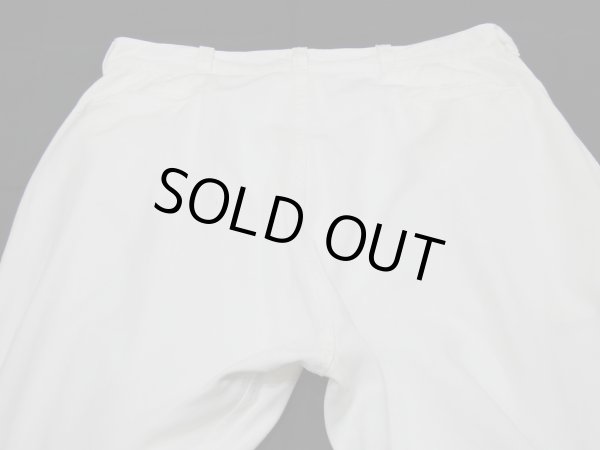 画像10: 40s WHITE DUCK BRAND WHITE COTTON WORK TROUSERS PANTS (10)