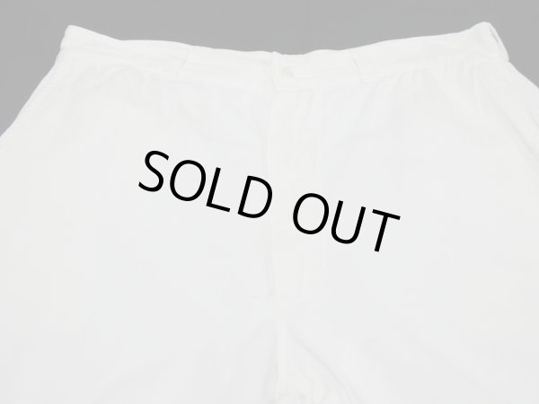 画像4: 40s WHITE DUCK BRAND WHITE COTTON WORK TROUSERS PANTS (4)