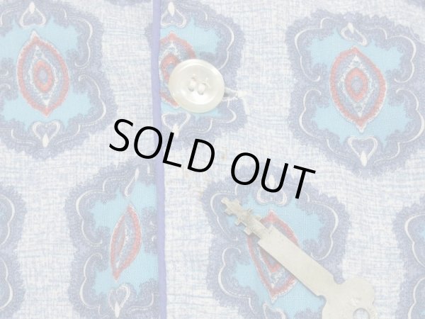 画像8: 60s REST-PREST by SLEEPWEAR ALL OVER PATTERN PAJAMA SHIRT (8)