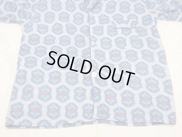 画像7: 60s REST-PREST by SLEEPWEAR ALL OVER PATTERN PAJAMA SHIRT (7)