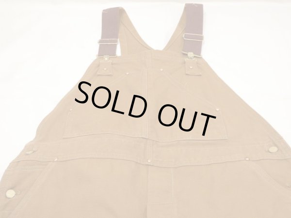 画像4: 70s Carhartt DOUBLE KNEE BROWN DUCK OVERALL 42×32 DEAD STOCK ONE WASH (4)