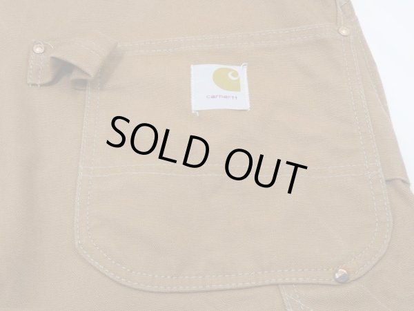 画像12: 70s Carhartt DOUBLE KNEE BROWN DUCK OVERALL 42×32 DEAD STOCK ONE WASH (12)