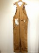 画像2: 70s Carhartt DOUBLE KNEE BROWN DUCK OVERALL 42×32 DEAD STOCK ONE WASH (2)