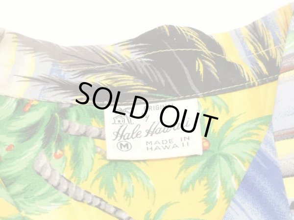 画像3: 50s Hale Hawaii ALLOVER PATTERN RAYON HAWAIIAN SHIRT ALOHA WAIKIKI SHORE (3)