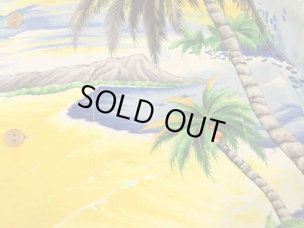 画像7: 50s Hale Hawaii ALLOVER PATTERN RAYON HAWAIIAN SHIRT ALOHA WAIKIKI SHORE (7)