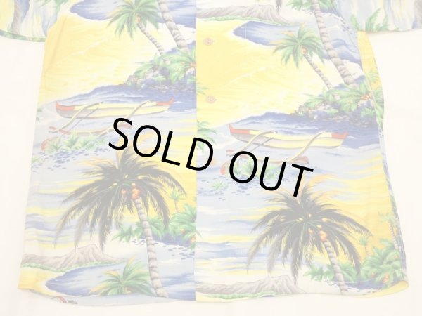 画像6: 50s Hale Hawaii ALLOVER PATTERN RAYON HAWAIIAN SHIRT ALOHA WAIKIKI SHORE (6)
