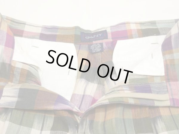 画像7: 80s GANT MADRAS CHECK SHORT PANTS SHORTS DEAD STOCK ? (7)