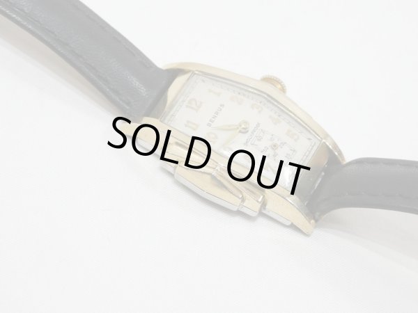 画像5: 30s 40s BENRUS SHOCK PROOF ART DECO STYLE WRISTWATCH (5)