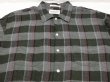 画像5: 60s Manhattan SHADOW PLAID CHECK RAYON OPEN COLLAR BOX SHIRT (5)