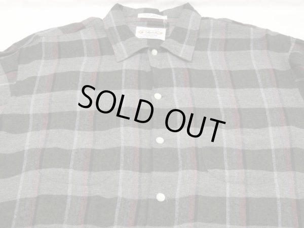 画像5: 60s Manhattan SHADOW PLAID CHECK RAYON OPEN COLLAR BOX SHIRT (5)