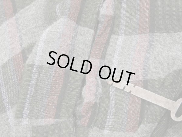 画像7: 60s Manhattan SHADOW PLAID CHECK RAYON OPEN COLLAR BOX SHIRT (7)