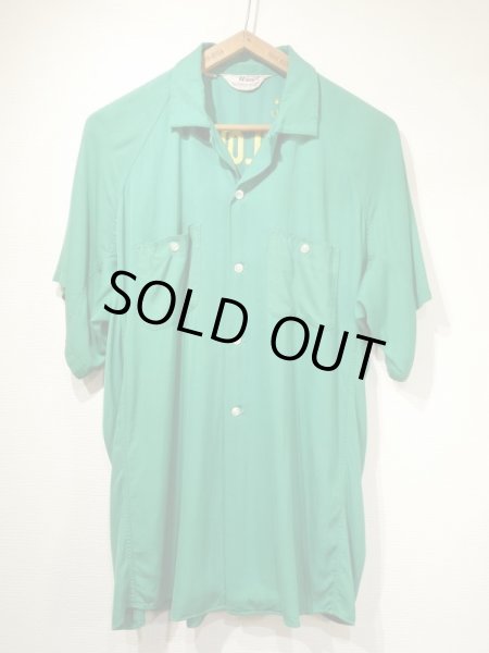 画像2: 50s Wings UNUSUAL DESIGN RAYON BOWLING SHIRT  (2)