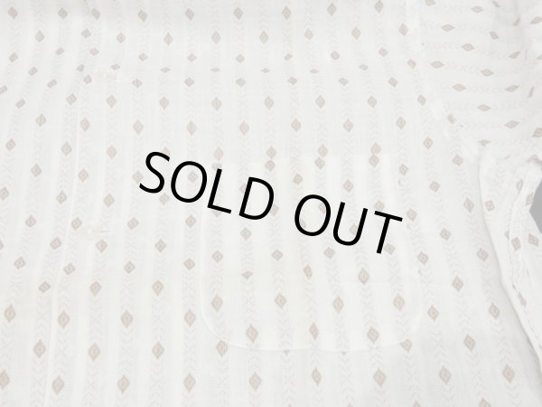 画像12: 60s PILGRIM WOVEN DIAMOND PTTERN S/S SHIRT DEAD STOCK (12)