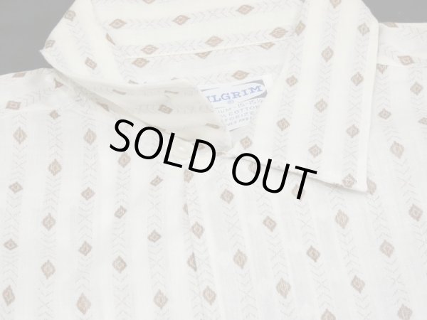 画像5: 60s PILGRIM WOVEN DIAMOND PTTERN S/S SHIRT DEAD STOCK (5)