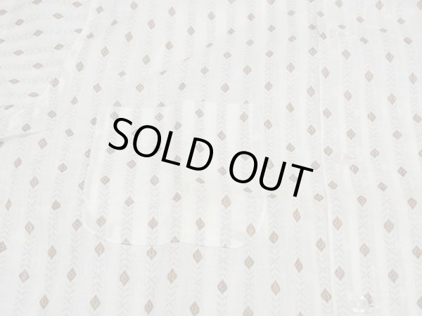 画像11: 60s PILGRIM WOVEN DIAMOND PTTERN S/S SHIRT DEAD STOCK (11)