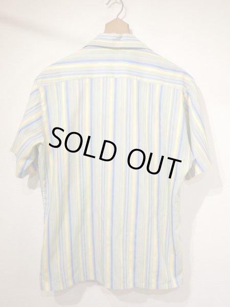 画像2: 70s Sears Premeire Collection MULTI STRIPE LOOP COLLAR S/S SHIRT (2)