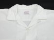 画像4: 60s Wings WHITE PLAIN BLANK OPEN COLLAR COTTON S/S SHIRT (4)