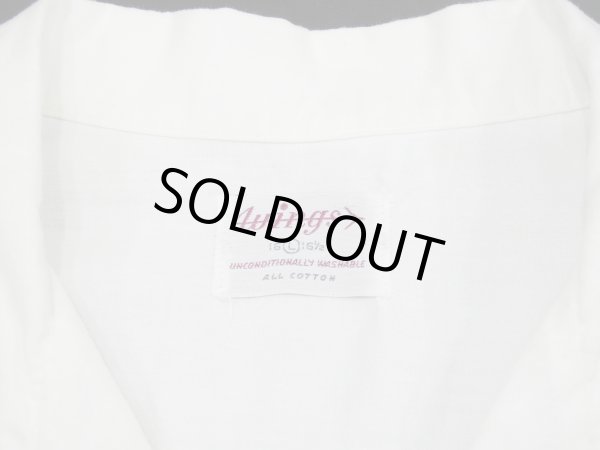 画像3: 60s Wings WHITE PLAIN BLANK OPEN COLLAR COTTON S/S SHIRT (3)