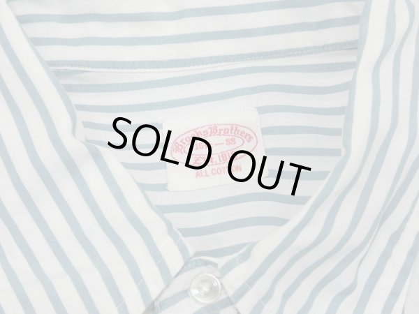 画像3: 60s 〜 Brooks Brothers POLO COLLAR BD BUTTON DOWN 6 BUTTON COTTON STRIPE S/S SHIRT (3)