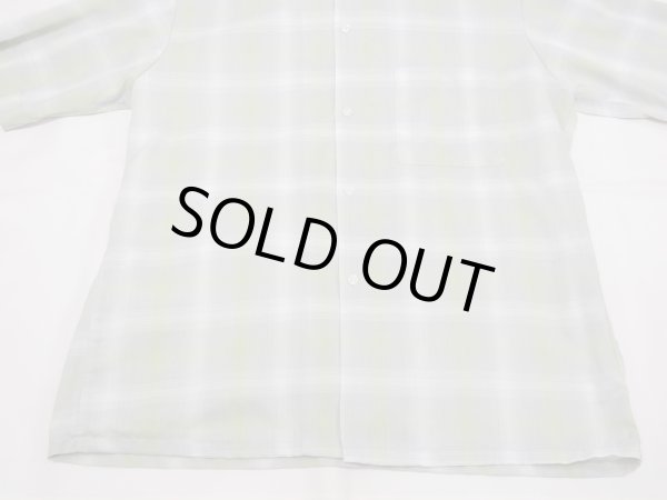 画像7: 60s 70s Penneys TOWNCRAFT OMBRE SHADOW CHECK LOOP COLLAR S/S SHIRT (7)