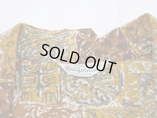 画像3: 50s Made in California ALL OVER PATTERN COTTON HAWAIIAN SHIRT ALOHA (3)