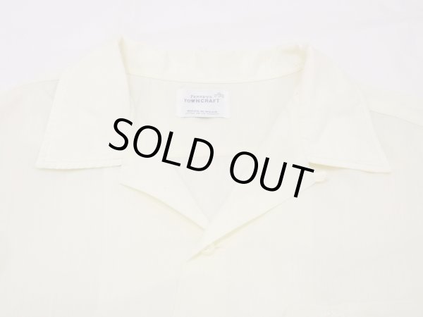 画像4: 60s 70s PENNEY'S TOWNCRAFT PLAIN SOLID OPEN COLLAR SHIRT  (4)