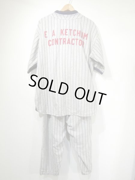 画像2: 20s 30s UNKNOWN BASE BALL UNIFORM SHIRT & PANTS SET UP (2)