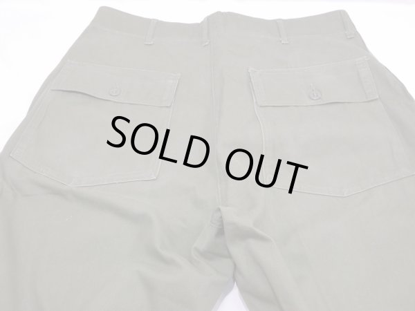 画像12: 60s '65 US ARMY OG-107 UNIFORM TWILL UTILITY BAKER PANTS MODIFY (12)