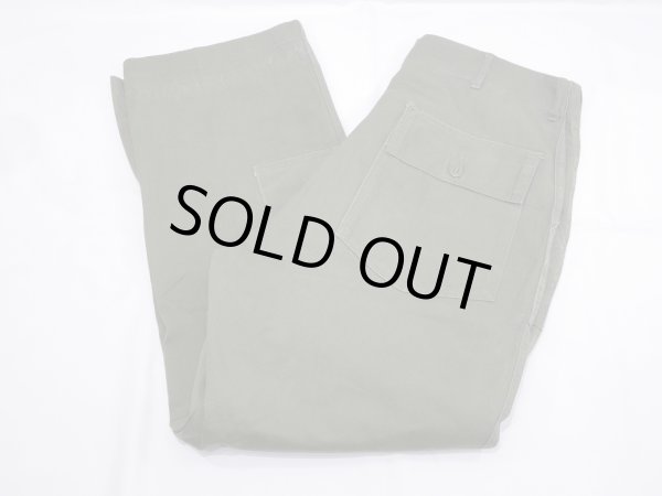 画像4: 60s '65 US ARMY OG-107 UNIFORM TWILL UTILITY BAKER PANTS MODIFY (4)