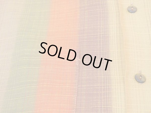 画像7: 60s 70s Spire CALIFORNIA GRADATION BORDER STRIPE LOOP COLLAR L/S SHIRT (7)