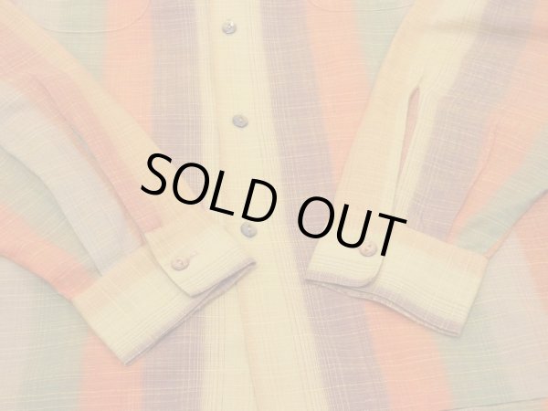 画像11: 60s 70s Spire CALIFORNIA GRADATION BORDER STRIPE LOOP COLLAR L/S SHIRT (11)