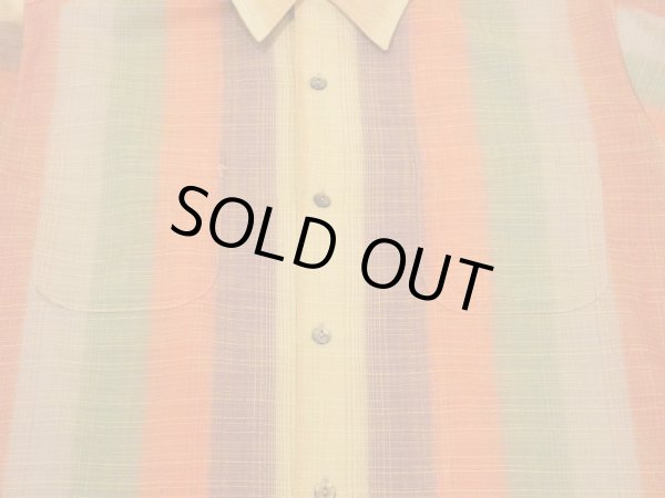 画像6: 60s 70s Spire CALIFORNIA GRADATION BORDER STRIPE LOOP COLLAR L/S SHIRT (6)