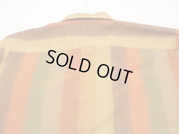 画像12: 60s 70s Spire CALIFORNIA GRADATION BORDER STRIPE LOOP COLLAR L/S SHIRT (12)