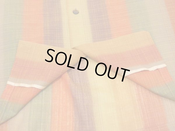 画像9: 60s 70s Spire CALIFORNIA GRADATION BORDER STRIPE LOOP COLLAR L/S SHIRT (9)