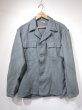 画像1: 60s US AIR FORCE USAF SAGE GREEN SHADE 509 COTTON SATEEN UTILITY SHIRT 2nd TYPE (1)