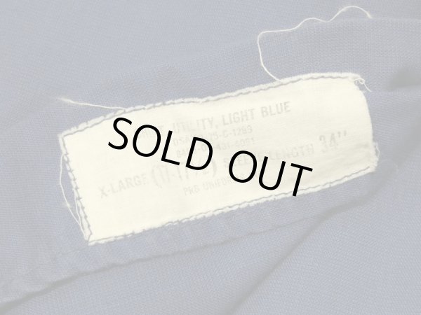 画像7: 70s US NAVY USN LIGHT BLUE UTILITY SHIRT (7)