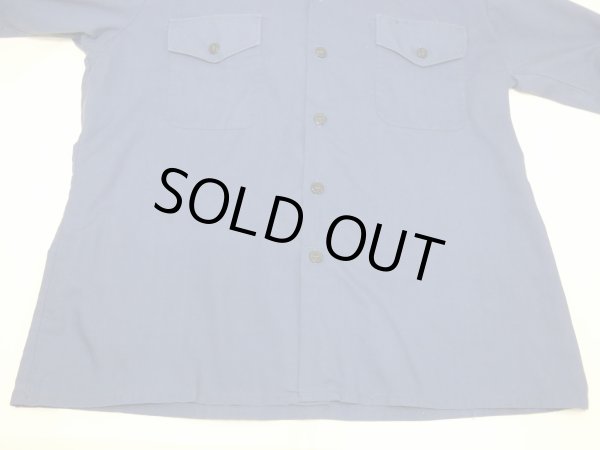 画像6: 70s US NAVY USN LIGHT BLUE UTILITY SHIRT (6)