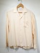 画像1: 60s Marlboro BABY PINK SOLID BLANK RAYON OPEN COLLAR SHIRT  (1)