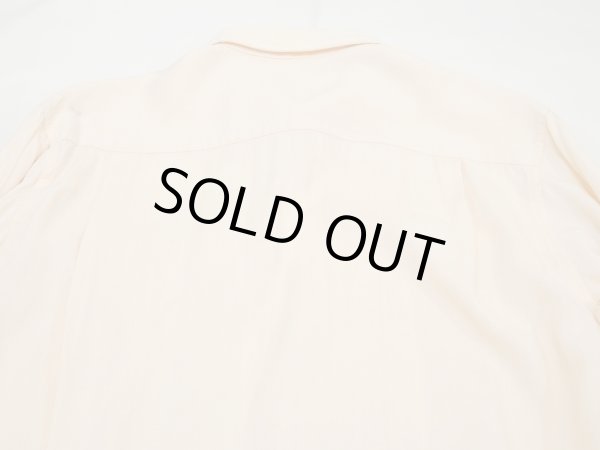 画像12: 60s Marlboro BABY PINK SOLID BLANK RAYON OPEN COLLAR SHIRT  (12)